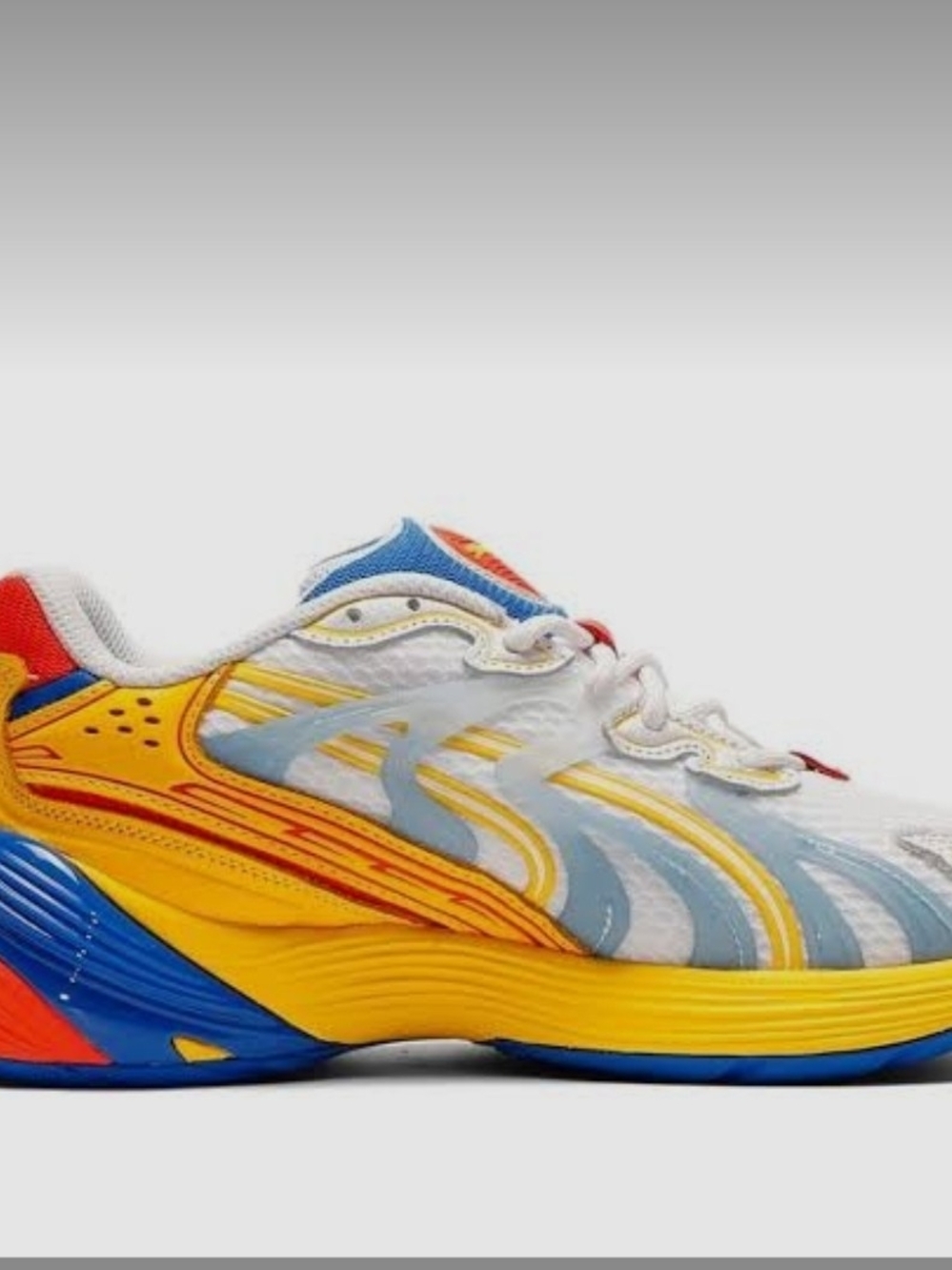 Puma Kids Yellow, Blue & Red Athletic Sneakers